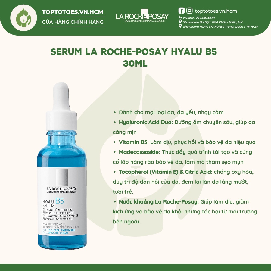 Serum La Roche-Posay Hyalu B5 phục hồi, tái tạo da chuyên sâu 30ml