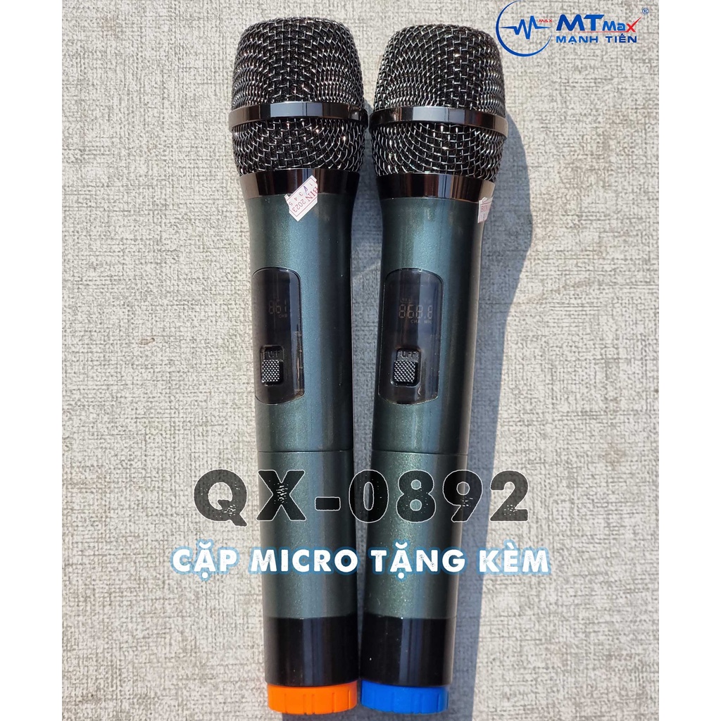 Loa kéo di động thùng gỗ QX - 0892 mini tặng kèm micro dòng loa karaoke phục vụ cho cả gia đình hoặc bạn bè