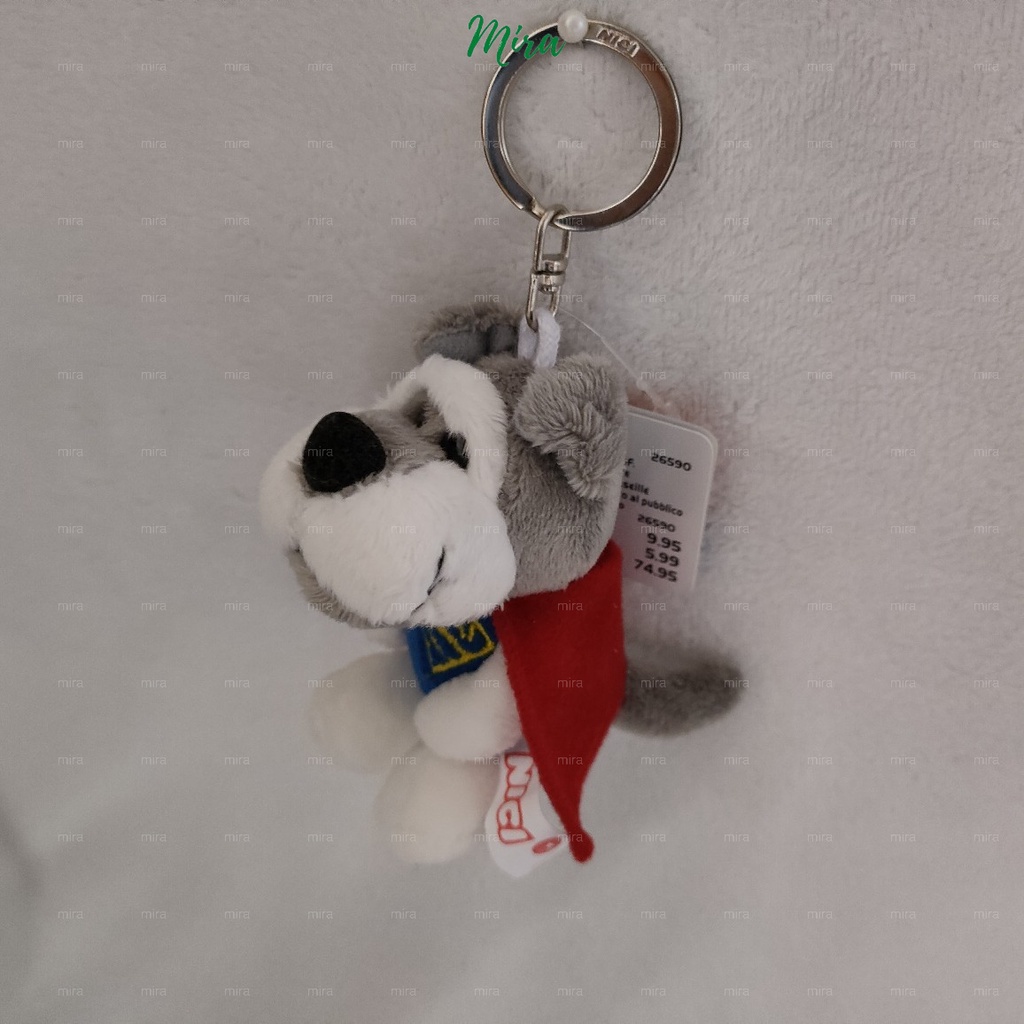 Móc Khóa Gấu Bông Mini - Hình CHÓ CON Đeo Cặp, Treo Balo Thương hiệu NICI Quà Sinh Nhật Cho Nữ 10cm MIRA-GB28005
