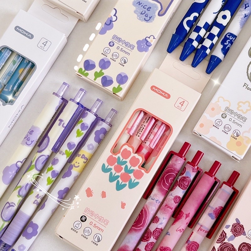 Set 4 bút bi Moka cute