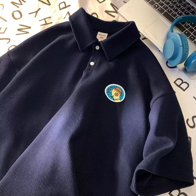 Áo Thun Polo Ngắn Tay Dáng Rộng Thời Trang Hàn Quốc Dành Cho Nam áo polo nam form rộng áo thun nam có cổ