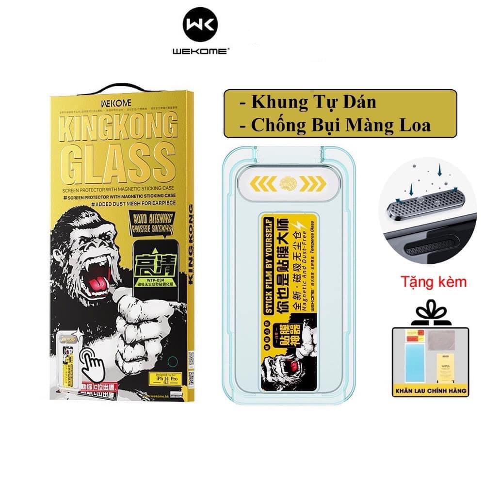 Cường Lực KingKong WK Full Màn [Kèm Khung Tự Dán + Chống Bụi Màng Loa] - Chính Hãng