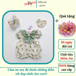 Body chip cho bé gái sơ sinh. body váy bé gái kèm turban, chất mát, set đồ bé gái, đầm đầy tháng, bodysuit cho bé
