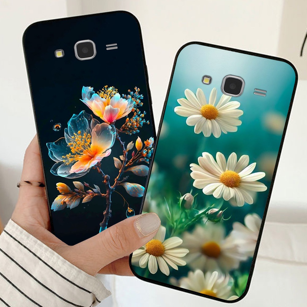 Ốp lưng Samsung j2 2016 / j2 prime in nhám hình hoa cỏ