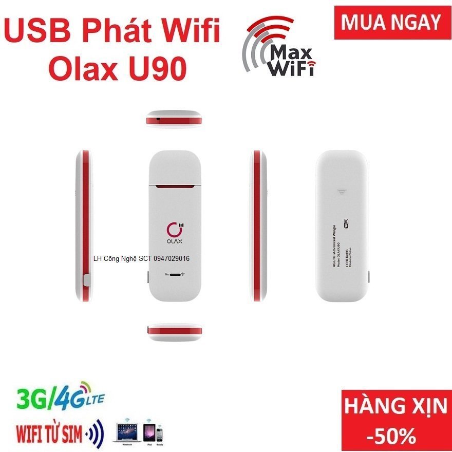 Bộ Phát - Thiết Bị Phát Wifi Tốc Độ Cao Olax U90 Bản Cập Nhật Mới Nhất- Thiết Kế Nhỏ Gọn Tiện Lợi Bỏ Túi