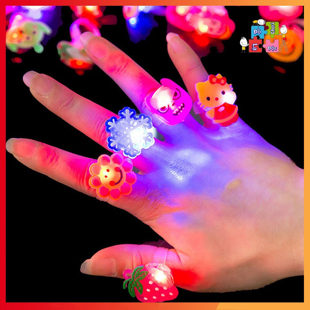 Nhẫn phát sáng đa màu, đồ chơi tuyệt vời cho bé