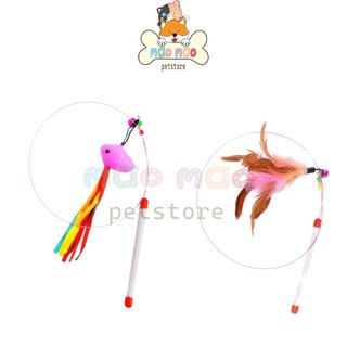 CẦN CÂU MÈO DÂY THÉP- ĐỒ CHƠI CHO MÈO THƯ GIÃN