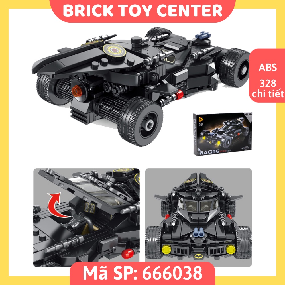 Đồ chơi mô hình lắp ráp siêu xe của siêu anh hùng Người dơi Batman Batmobile 320+ chi tiết