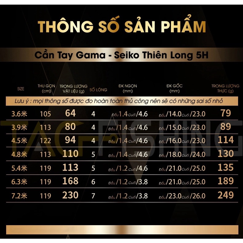 Cần Tay Gama-Seiko Thiên Long 5H