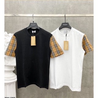 Áo Phông Tay Kẻ Vàng BBR cho Nam Nữ,Áo Phông Cotton Dáng Rộng Unisex