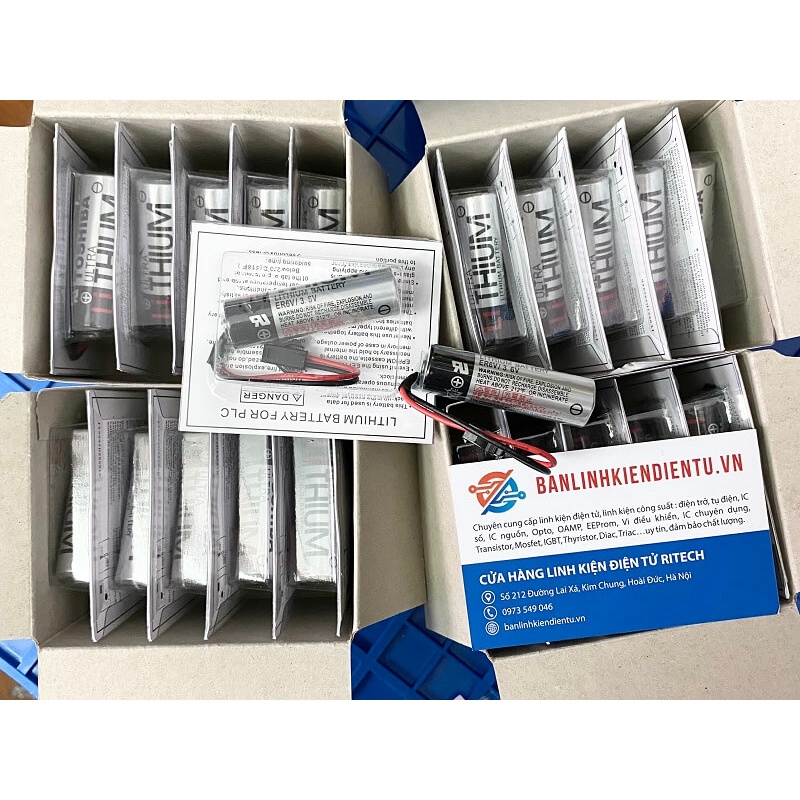 Pin nuôi nguồn ER6V OTC 5096-434 3.6V (giắc đen loại to)