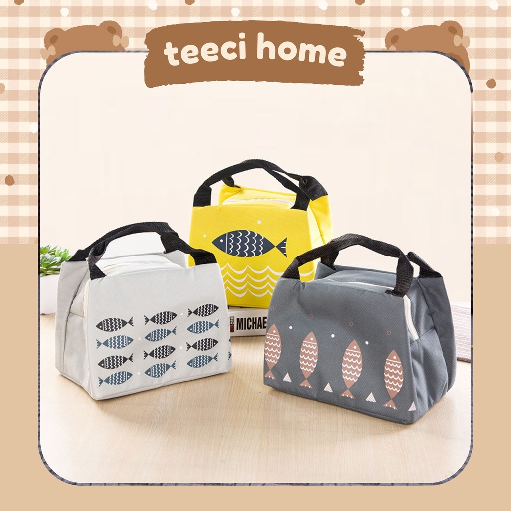 &lt;Video Review&gt; Túi Đựng Cơm Đồ Ăn Trưa Giữ Nhiệt Hình Chữ Nhật Quai Xách Có Thể Gấp Gọn Có Lớp Bóng Bạc Dễ Vệ Sinh U244