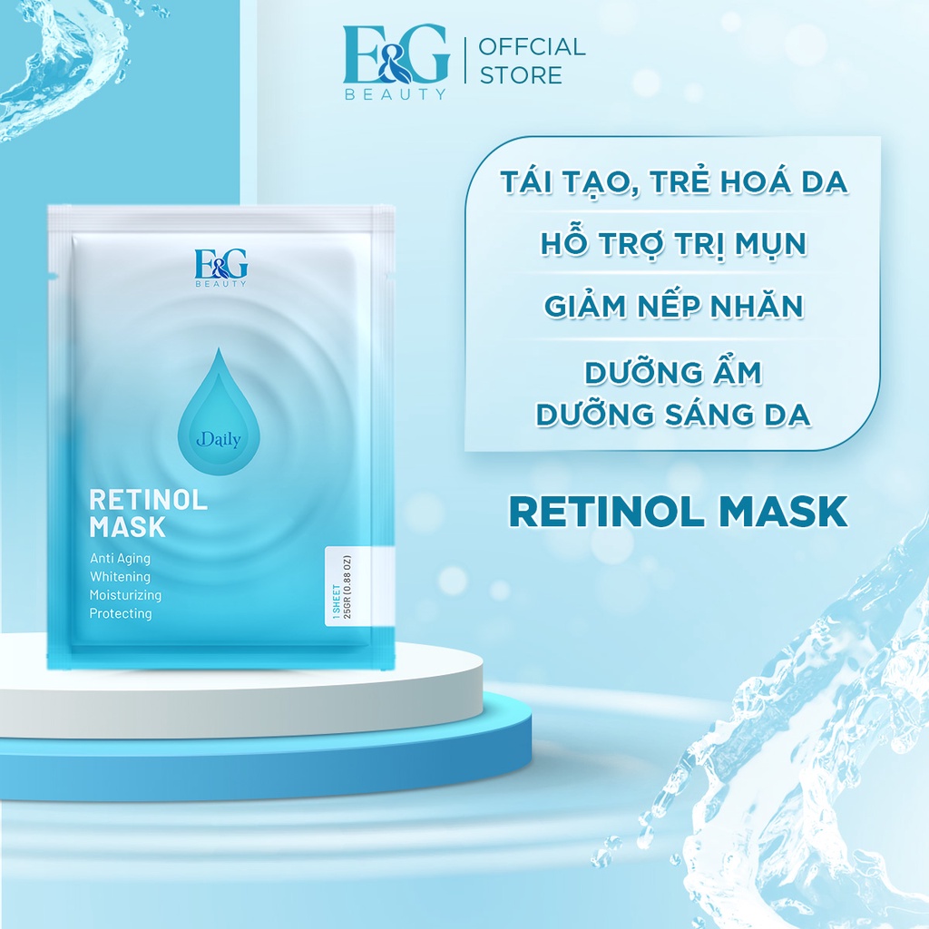 Mặt nạ Retinol E&G Phục Hồi, Làm Trắng, Tái Tạo, Dưỡng Da & Chống Lão Hóa E&G Beauty