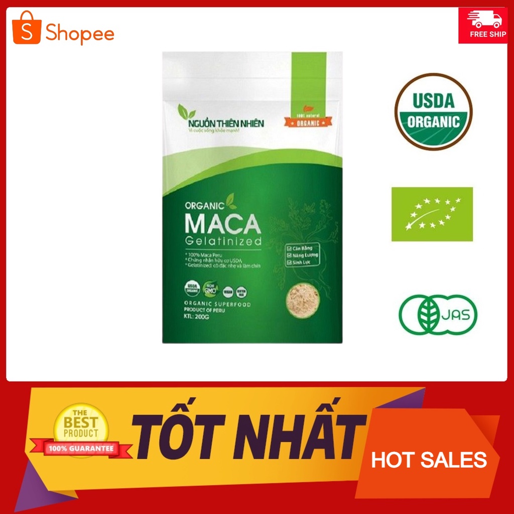 1 gói bột Maca Peru Nguồn Thiên Nhiên Organic Gelatinized 200g x 1 SP