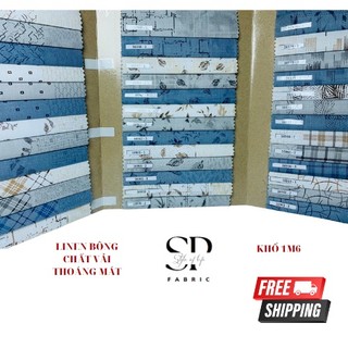 Vải LINEN BÔNG may áo quần hoặc váy, chất vải mềm mịn thoáng mát, nhẹ nhàng, thấm hút, khổ 1m6