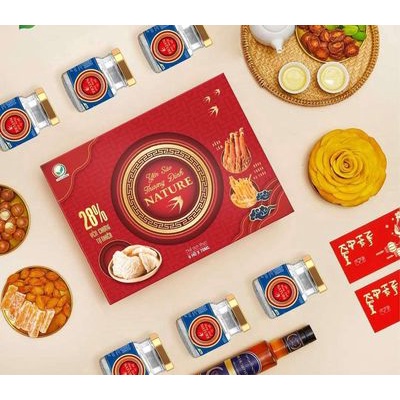 Yến Sào Thượng Đỉnh Nature Kết Hợp Đông Trùng Hạ Thảo Và Hồng Sâm Cao Cấp - Hộp 6 Hủ