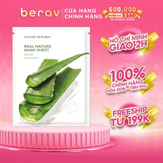 Mặt Nạ Giấy Nha Đam Nature Republic Cấp Ẩm, Làm Dịu Da Real Nature Mask Sheet 23ml - Aloe