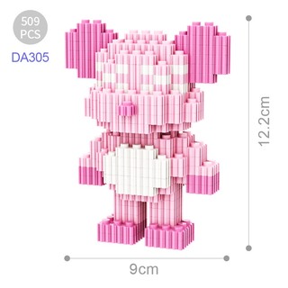 Mô hình lắp ráp gấu bearbrick mini lắp ráp 3d cute Teemo LG 51