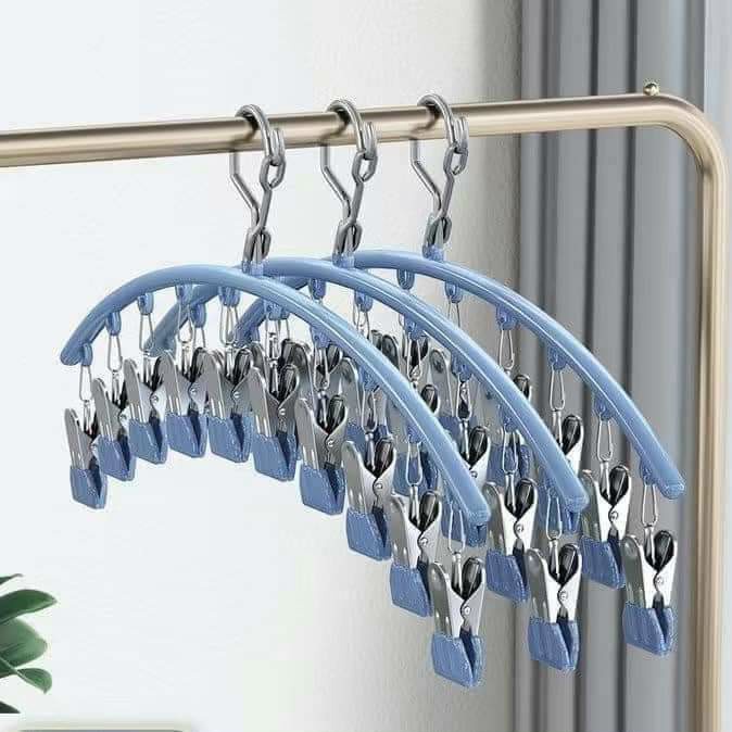 Móc treo đồ lót, tất có khóa chống gió, chống trượt với 10 bộ ghim giữ