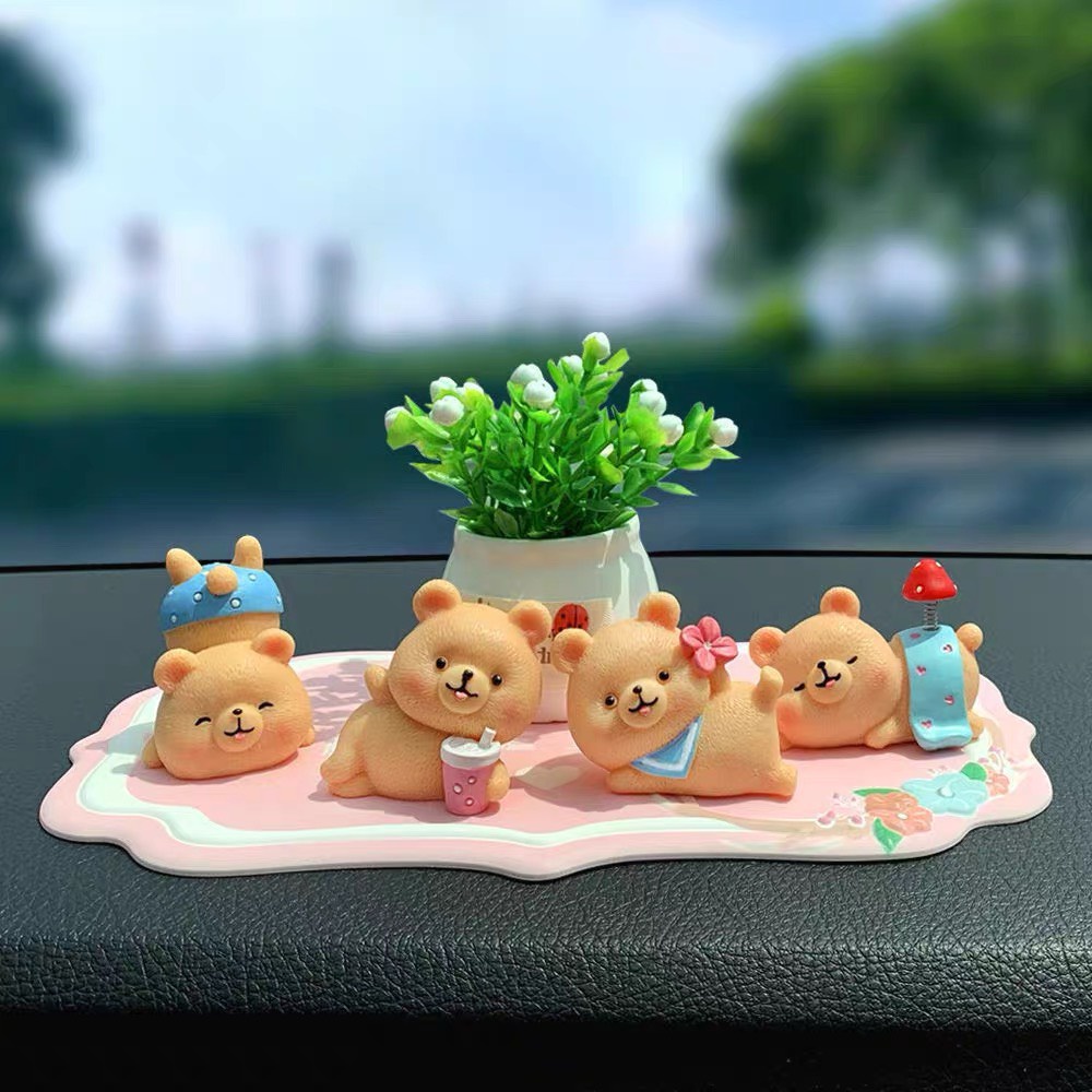 Trang trí taplo ô tô hình gấu nâu dễ thương - Gấu nâu để taplo ô tô trưng bày , Phụ Kiện Trang Trí Hơi , Xe Hơi, Bàn Làm