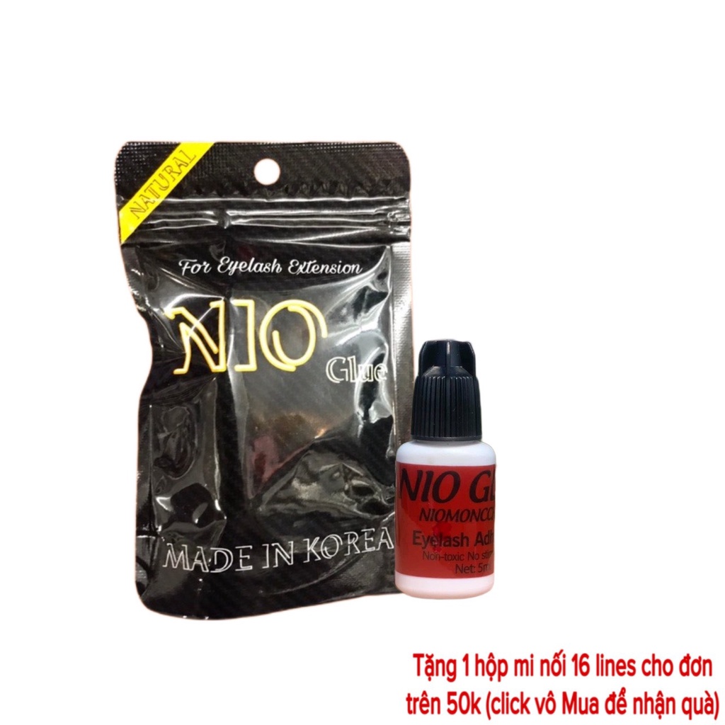 Keo nối mi không cay Nio (5ml), khô chậm dành cho người mới học nối (dụng cụ nối mi)