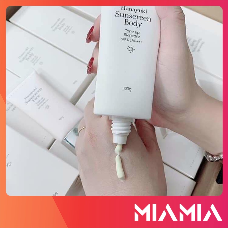 Kem Chống Nắng Body Hanayuki Chính Hãng - Sunscreen Body Tone Up SkinCare SPF 50++++