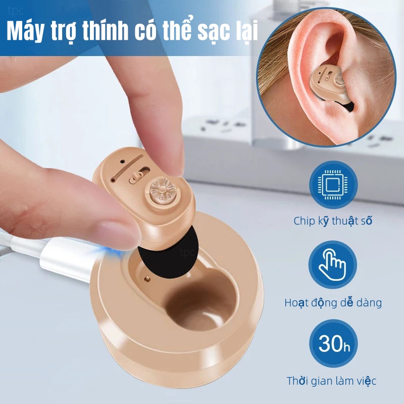 Bộ Khuếch Đại Âm Thanh Kỹ Thuật Số Mini Công Suất Cao Có Thể Sạc Lại Cho Người Già audifonos