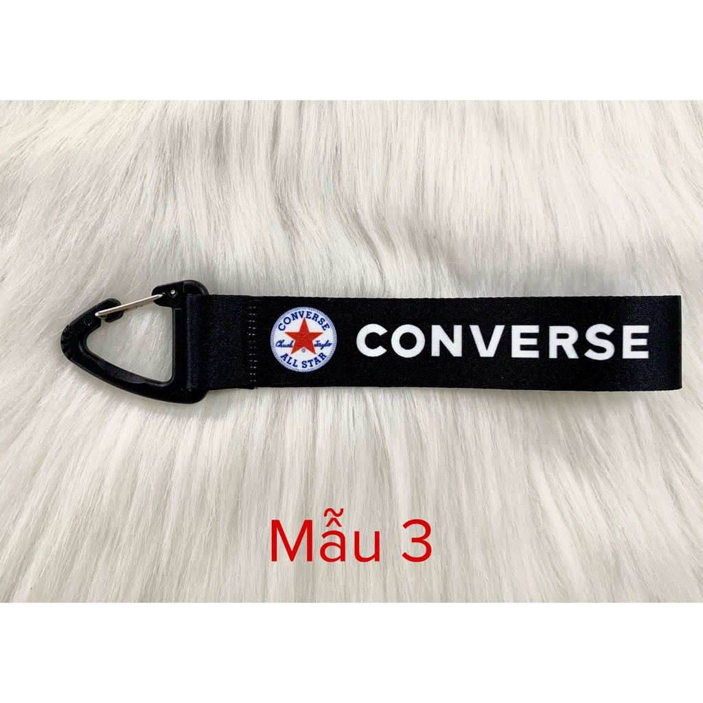 Dây móc khóa in logo Thương Hiệu 2.5cm móc tam giác, Dây Sneaker/ Dây đeo phụ kiện