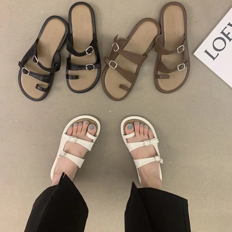 JOJO.【Giao hàng nhanh】❦✁Sandal namvitae, hở mũi, gót bệt, mẫu mã đẹp, phù hợp cho mùa hè. đối với phụ nữ
