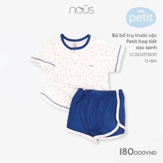 Bộ bổ trụ trước cộc Petit hoạ tiết sao xanh 12M