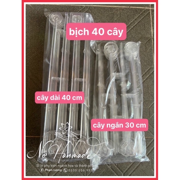Sét bịch 40 que cắm thiệp chúc mừng trang trí giỏ hoa,bó hoa - hoa sáp,hoa tươi