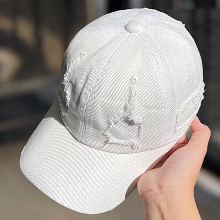 Nón Kết - Mũ Lưỡi Trai KAKI RÁCH cực chất dành cho cả nam và nữ - ĐEN