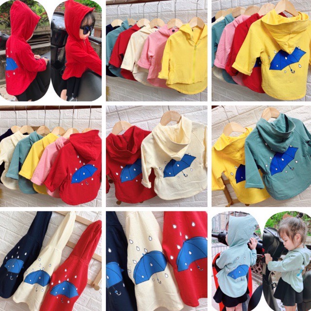 Áo chống nắng chất đũi, hình ô đánh bật ngày hè oi bức cho bé trai bé gái