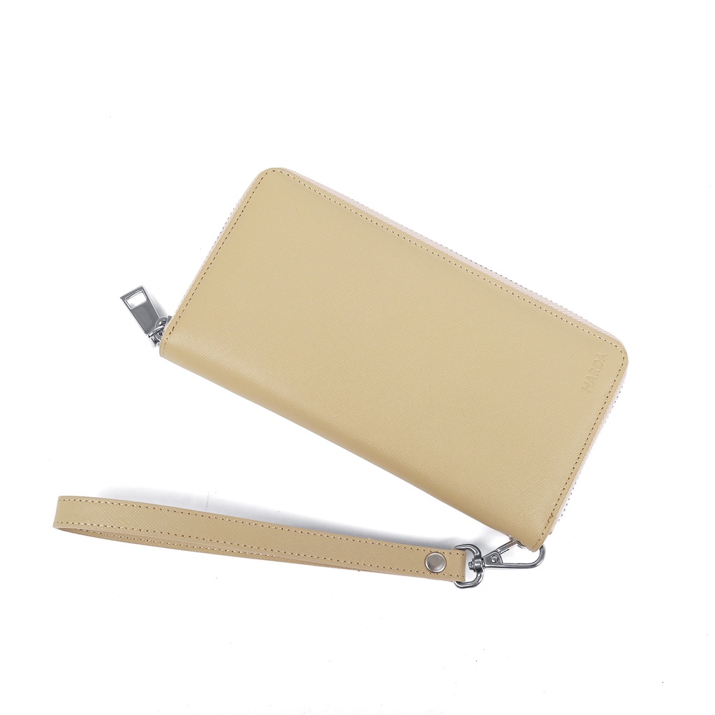 Ví khóa Harda Cầm Tay Da Cao Cấp Saffiano Phiên Bản Nâng Cấp