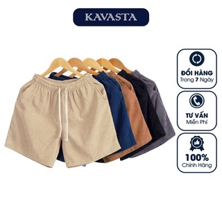 Quần short nam nhung tăm kavasta dáng trẻ trung form regular h19