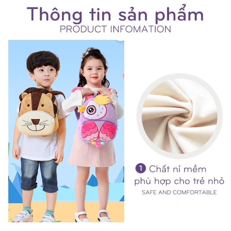 Balo Kakoo cho bé đi mầm non 0-5t
