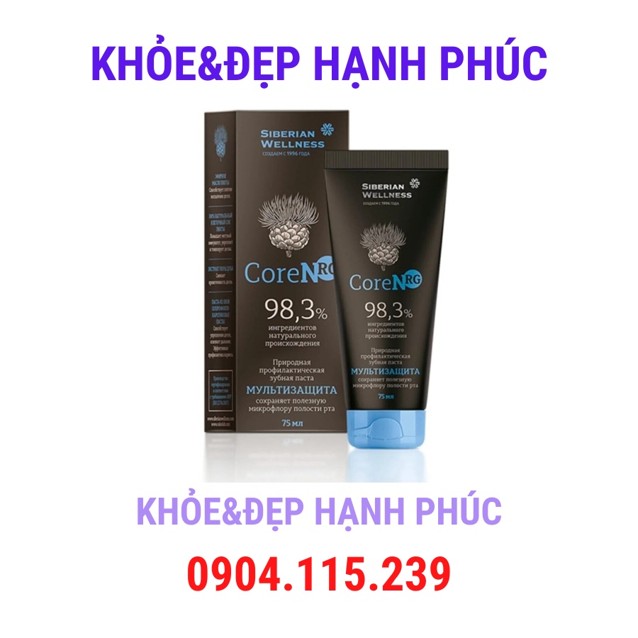 Kem đánh răng Siberian Wellness CoreNRG Extra Rich Botanical Toothpaste  – 75ml/tuýp