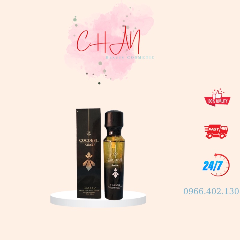 Tinh dầu dưỡng tóc Cocoesl Amber 60ml - Phục hồi tóc hư tổn và chẻ ngọn