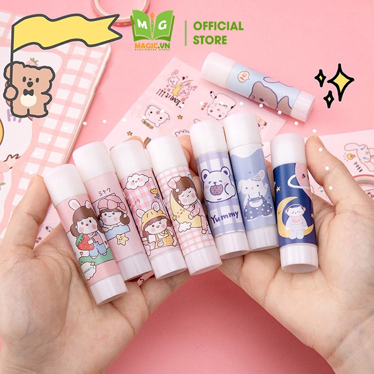 Hồ Dán Khô, Keo Dán Giấy Thủ Công Cute MAGIC Phong Cách Hàn Quốc Văn Phòng Phẩm, Đồ Dùng Học Tập Dễ Thương KD1