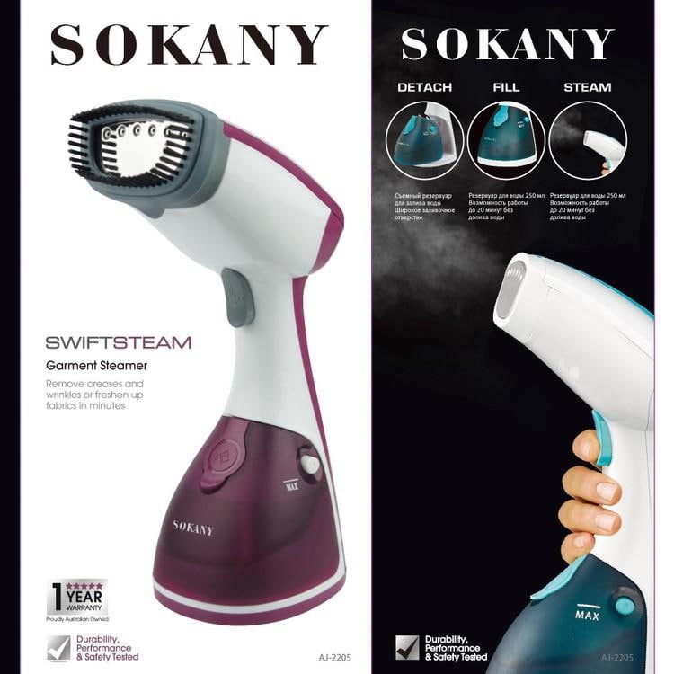 Bàn là hơi nước cầm tay đứng SOKANY 1200W ủi nhanh phẳng mọi chất vải, cực tiện lợi