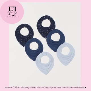 Yếm cổ trẻ em chính hãng HM, yếm bé trai yếm cổ xanh, hàng hiệu cho bé Size 19x19