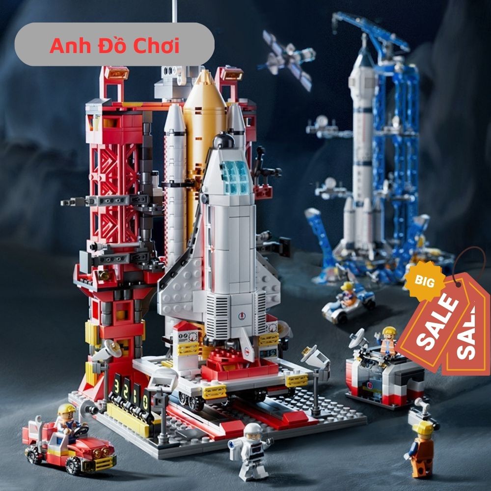 Đồ chơi lắp ráp tên lửa mô hình tàu vũ trụ size lớn 1099pcs đồ chơi lắp ráp chất lượng cao cấp mô hình