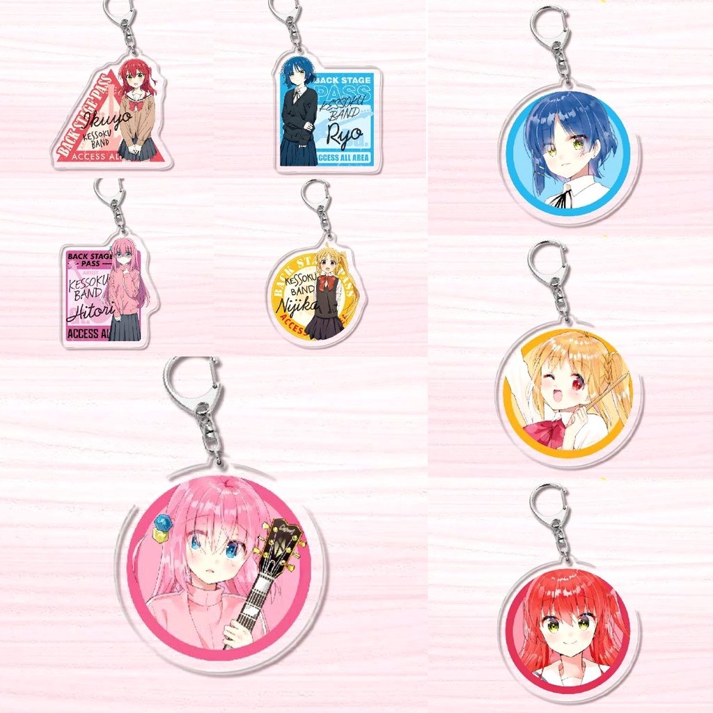 Móc khóa mica anime Bocchi the Rock Ryou Nijika Ikuyo keychain acrylic