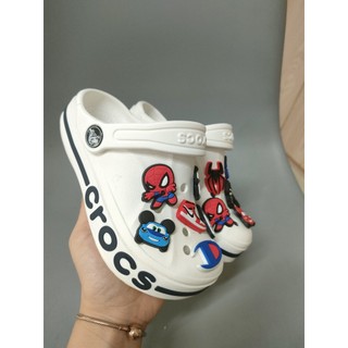 Dép sục crocs baya cho bé trai bé gái màu trắng, giày clog kid