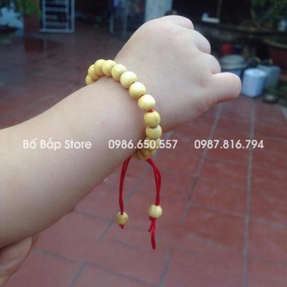 Vòng Dâu Tằm Cho Bé Chống Giật Mình Quấy Khóc Ban Đêm Giúp Bé Ngủ Ngon Trừ Vía Dữ - Bố Bắp Store