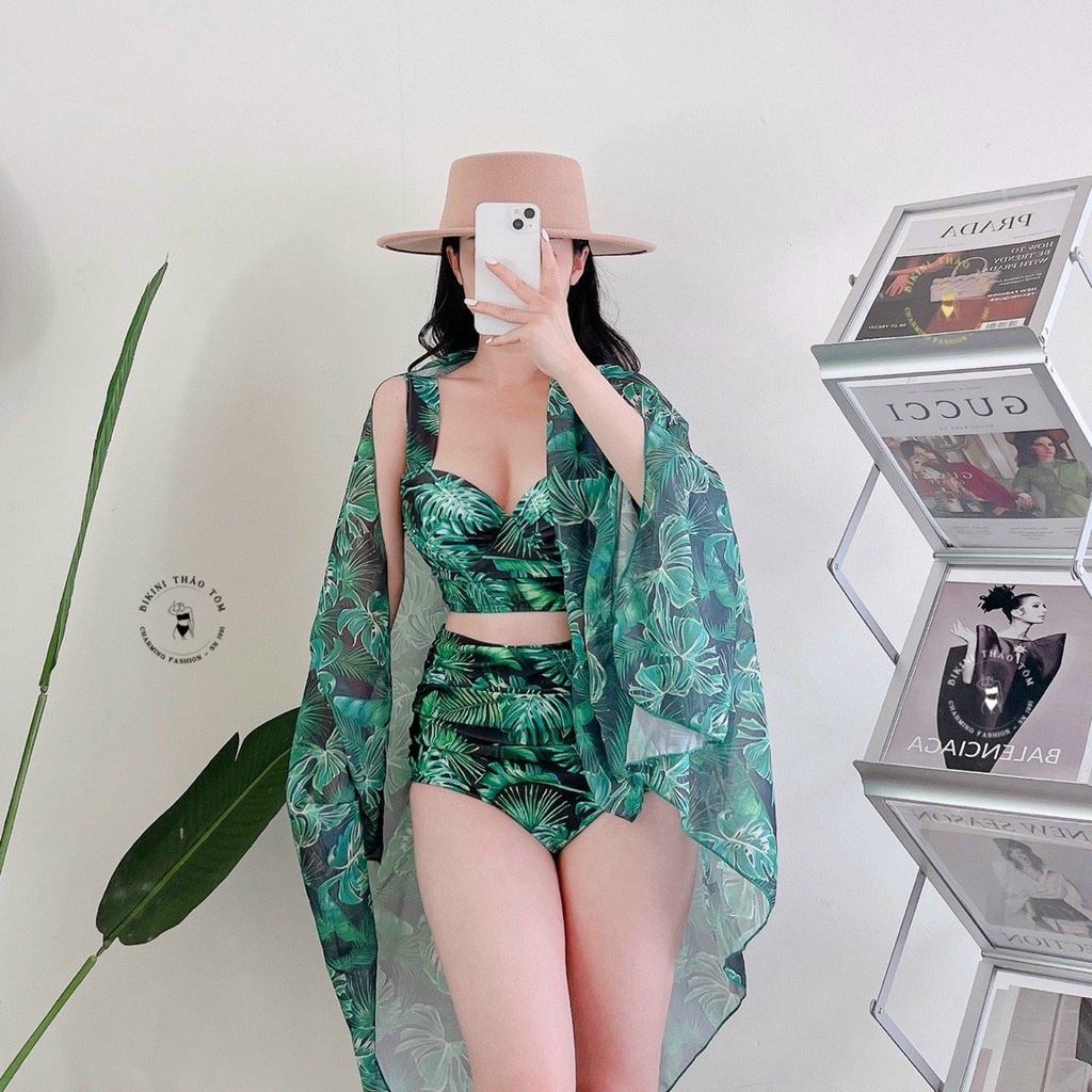 Set bikini gọng kèm khăn,3 món cực xinh