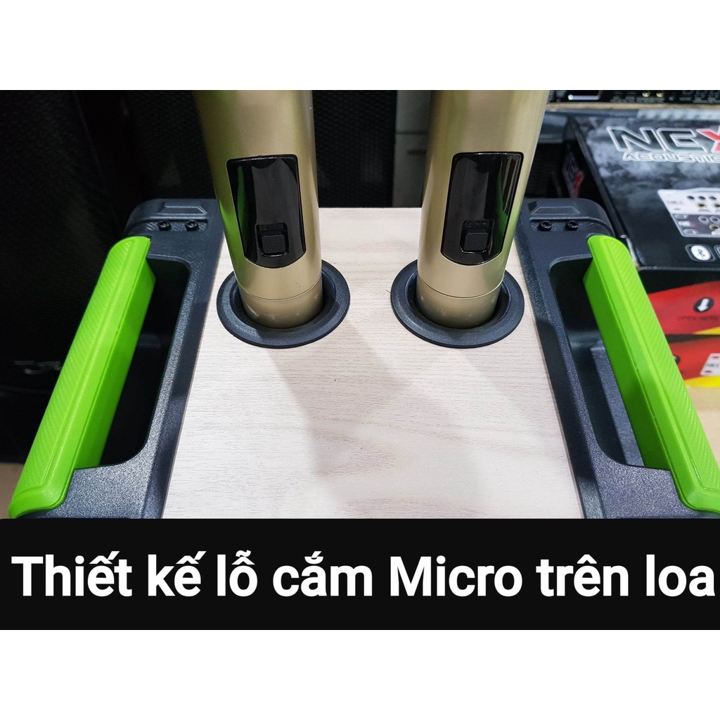 Loa kéo Karaoke Bluetooth TOMASUN XY2208: Bass 20, Tiếng hay, Có 2 Micro không dây đi kèm