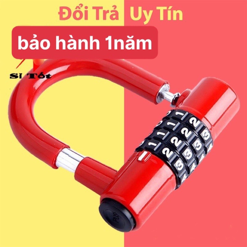 Ổ Khóa chữ U mini 4 chữ số loại cao cấp, an toàn chống trộm, bảo mật cao, có thể thay đổi mật mã