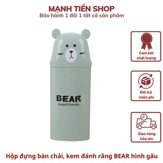  Hộp Đựng Bàn Chải Và Tuýp Kem Hình Gấu Du Lịch Văn Phòng Gọn Gàng Sạch Sẽ Tiện DụnG