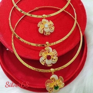 Kiềng cổ nữ mạ vàng,kiềng mặt hoa mai sang trọng đủ màu silver68
